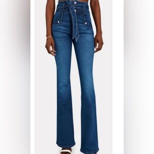Veronica Beard Giselle Midnight Black Flare Jeans Size 26